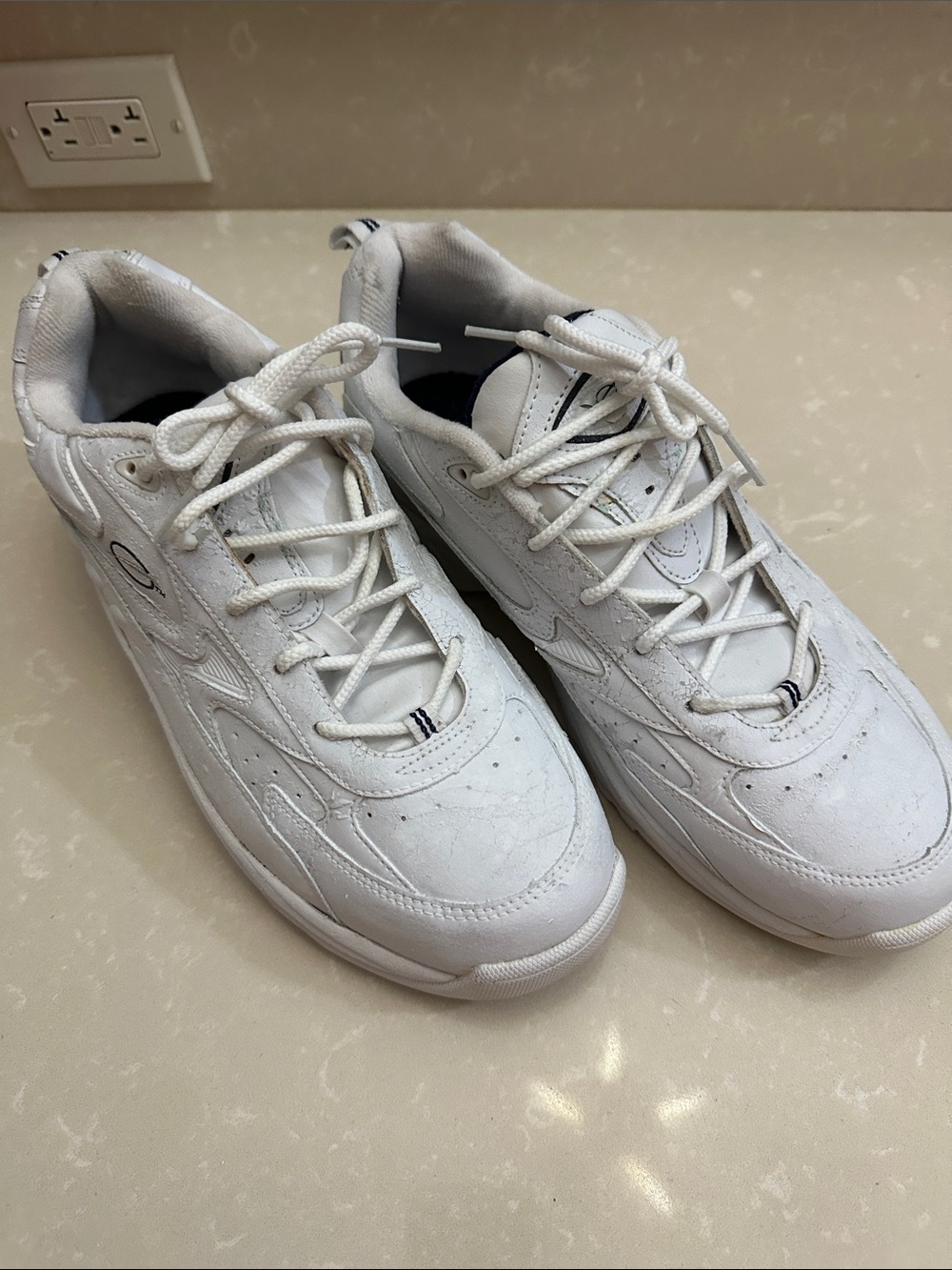 US Athletics men’s white sneakers. Size 10